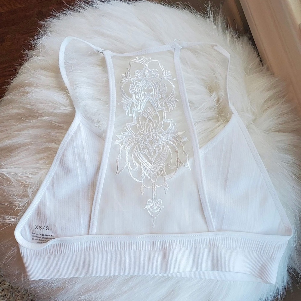 🔥BESTSELLER🔥White tattoo mesh bralette - Picture 8 of 15